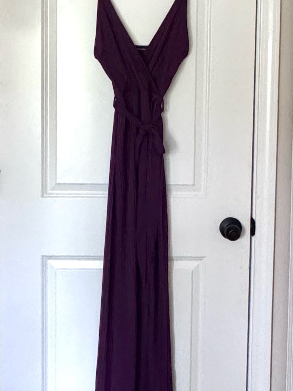 PrettyLittleThing Deep Plum Wrap Maxi Dress